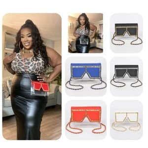 Stylish Transparent Crossbody Bag with Chain